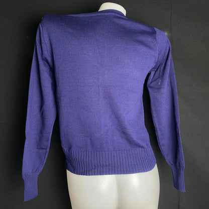(QUO16M)Knitted Cardigan Sweater Retro V-Neck Sweater