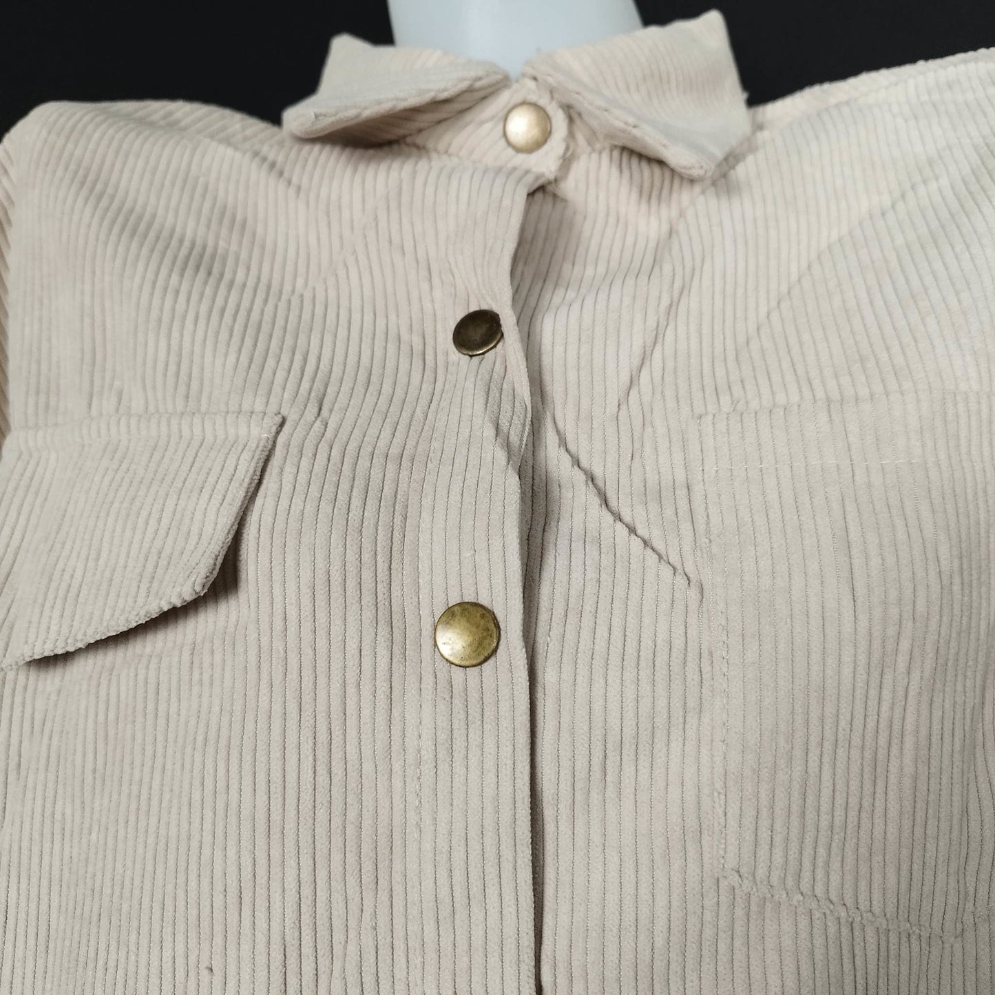 (8TMBGB)2 Colors Long Sleeve Shirt Autumn New Loose Corduroy Shirt