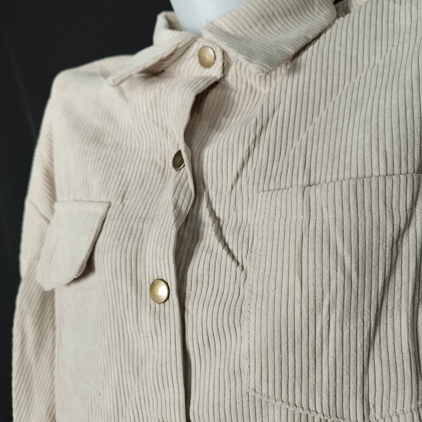 (8TMBGB)2 Colors Long Sleeve Shirt Autumn New Loose Corduroy Shirt