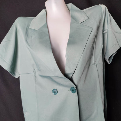 High Quality Korean Version Of The Loose Solid Color Short-Sleeve Blazer