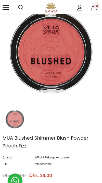 MUA Make Up Academy Blushed Matte Blush Powder - International Mall Pull-out