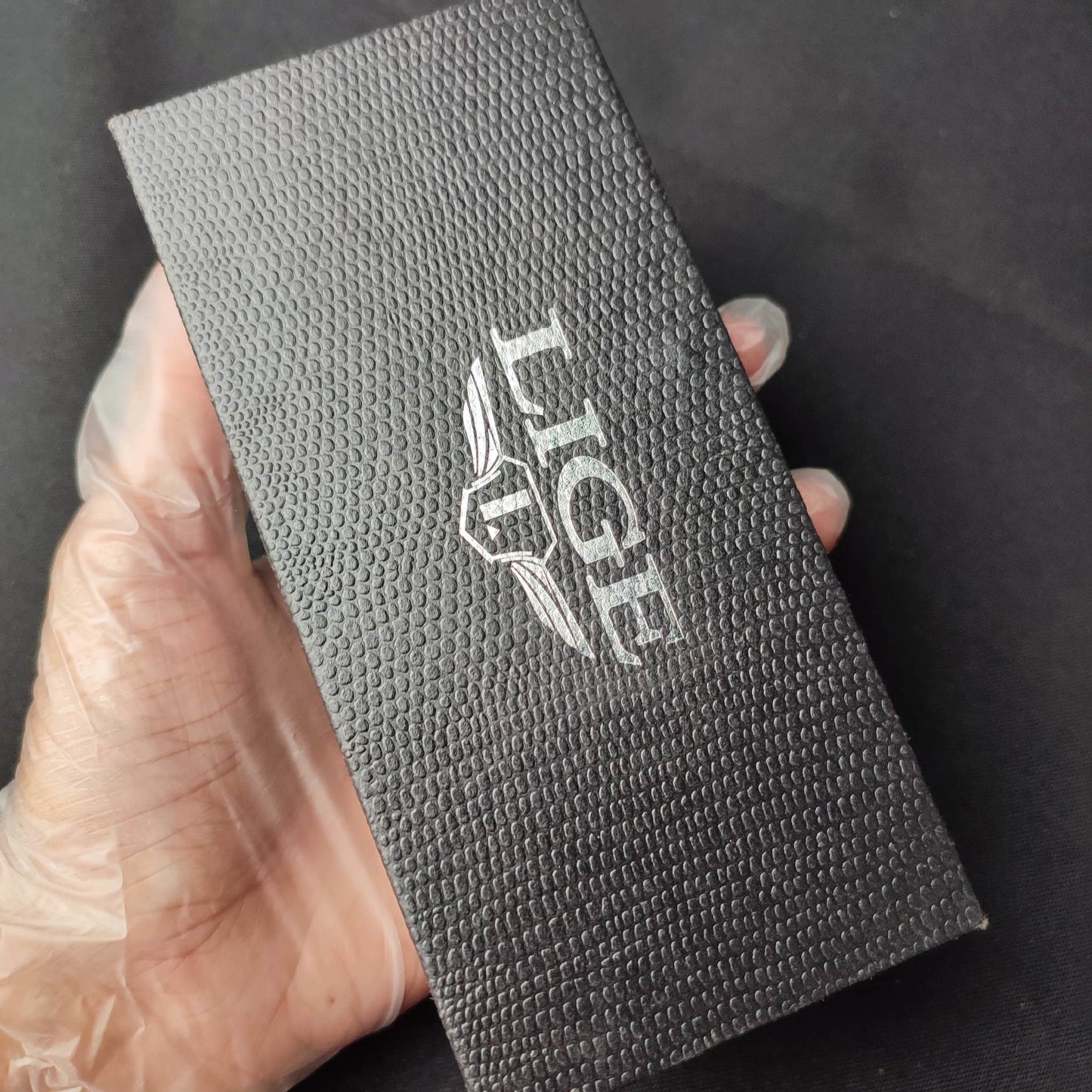 Lige Metal Watch Chronograph W/Box - Black Strap