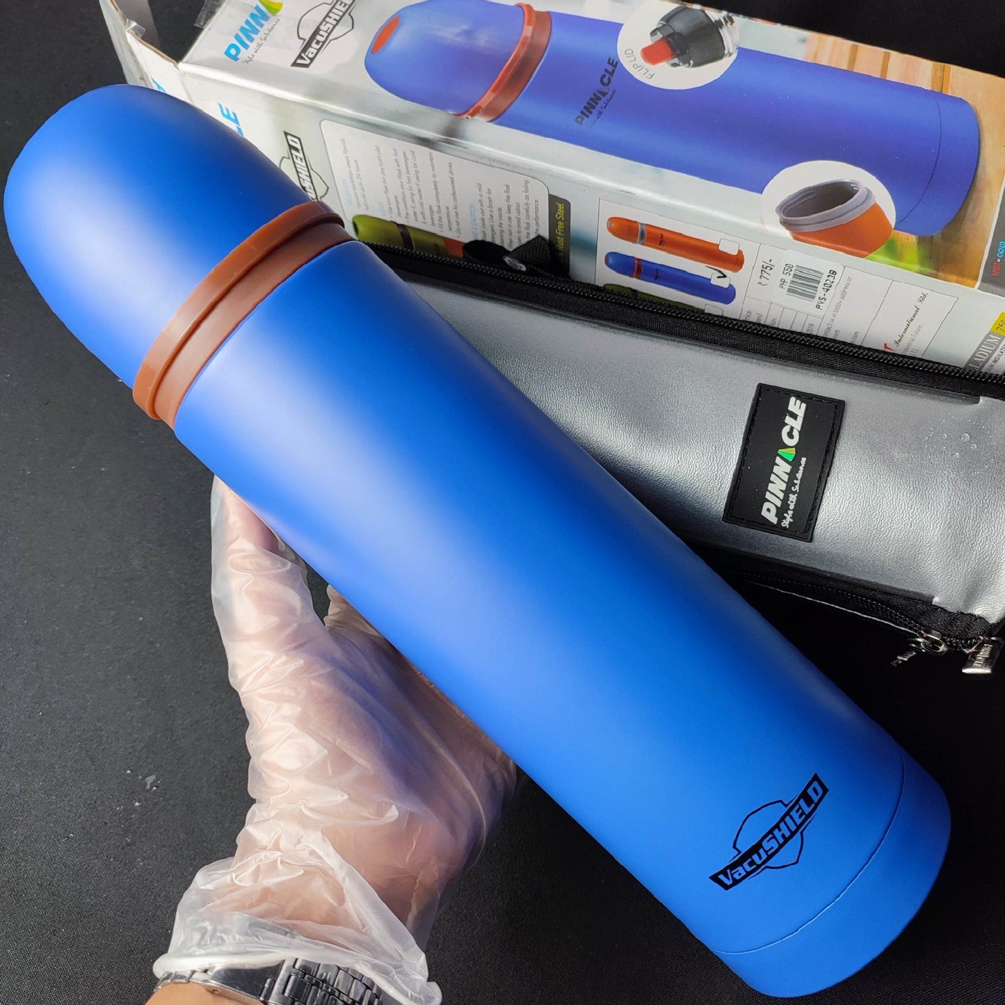 Pinnacle Thermo Vacuum Flask Bottle - Blue