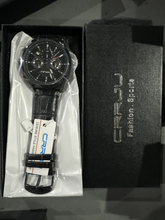 Men 's Watches 30M Waterproof CRRJU Sport Military Army Chronograph Qu