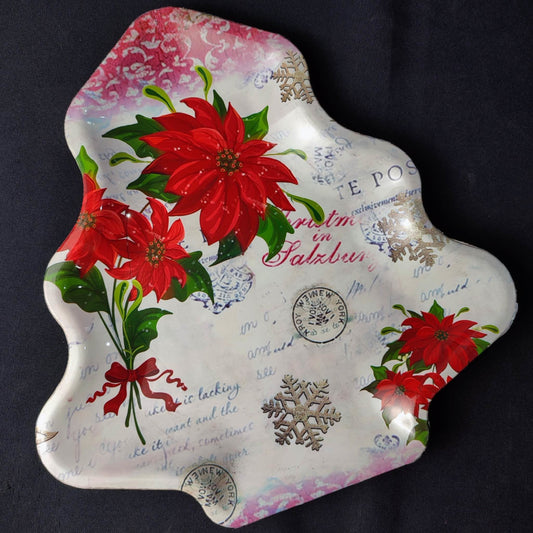 Poinsenttia Christmas Tree Shape Plate