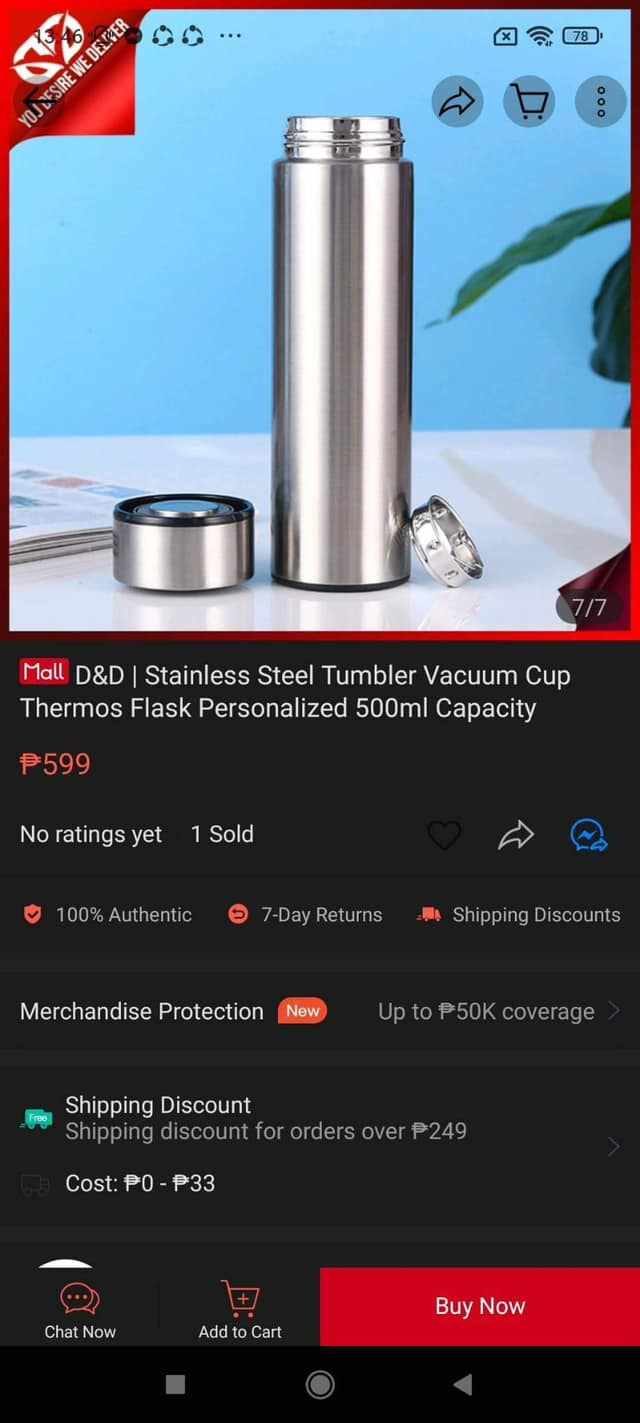 Stainless Steel Tumbler