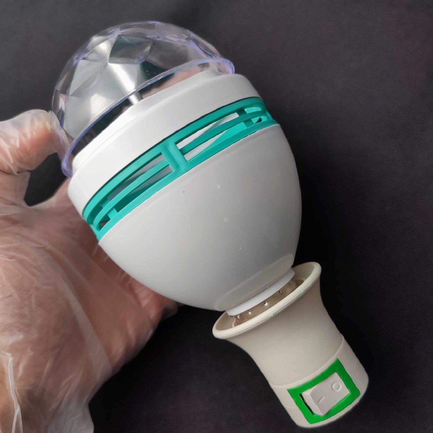 (Discolight)LED Full Color Rotating Lamp with ON and OFF Socket Dispenser
