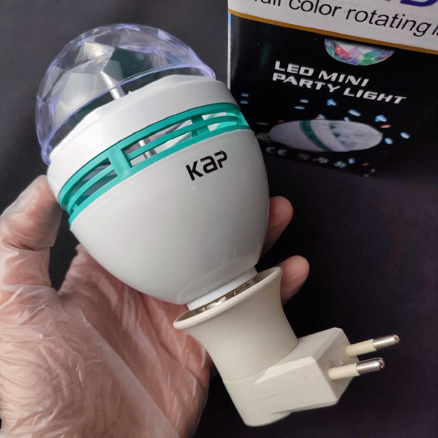 (Discolight)LED Full Color Rotating Lamp with ON and OFF Socket Dispenser