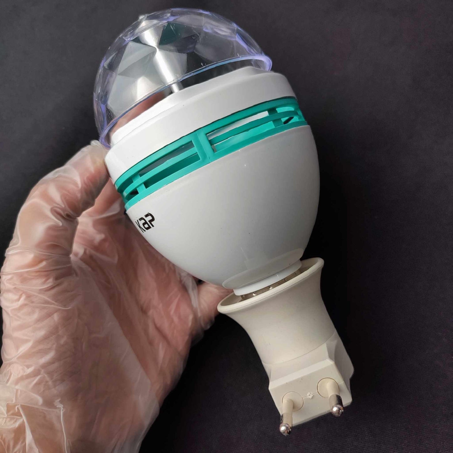 (Discolight)LED Full Color Rotating Lamp with ON and OFF Socket Dispenser