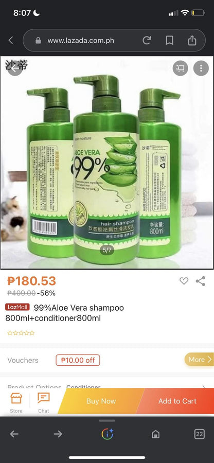 Aloe Vera 99% Hair Shampoo - 800ml