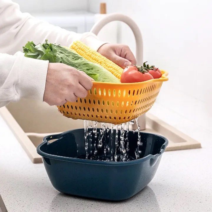 Plastic Vegetable Washing Drain(Set of 6pcs)