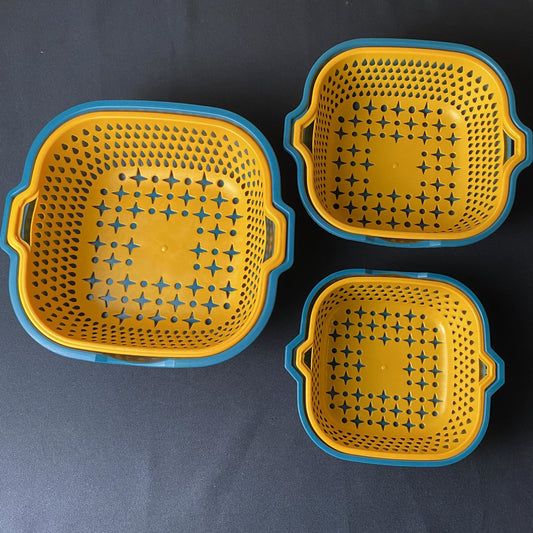 Plastic Vegetable Washing Drain(Set of 6pcs)