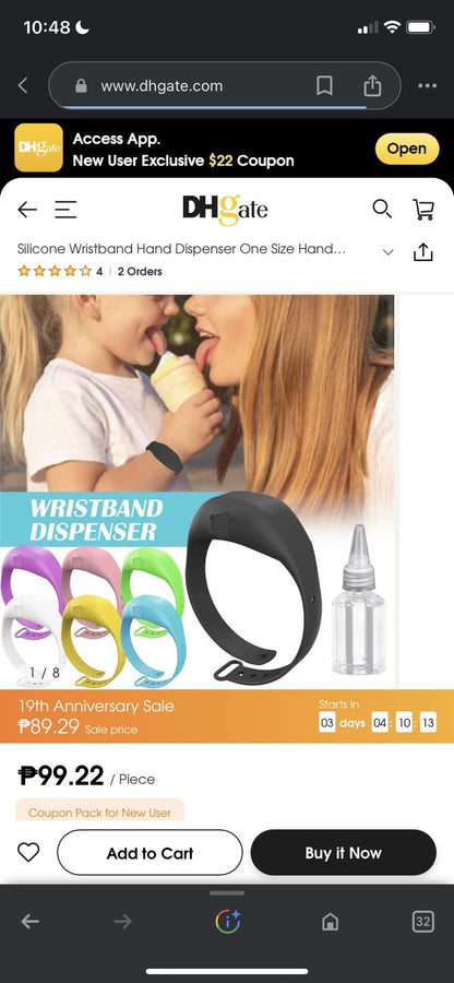 PTTANG Wristband Hand Dispenser