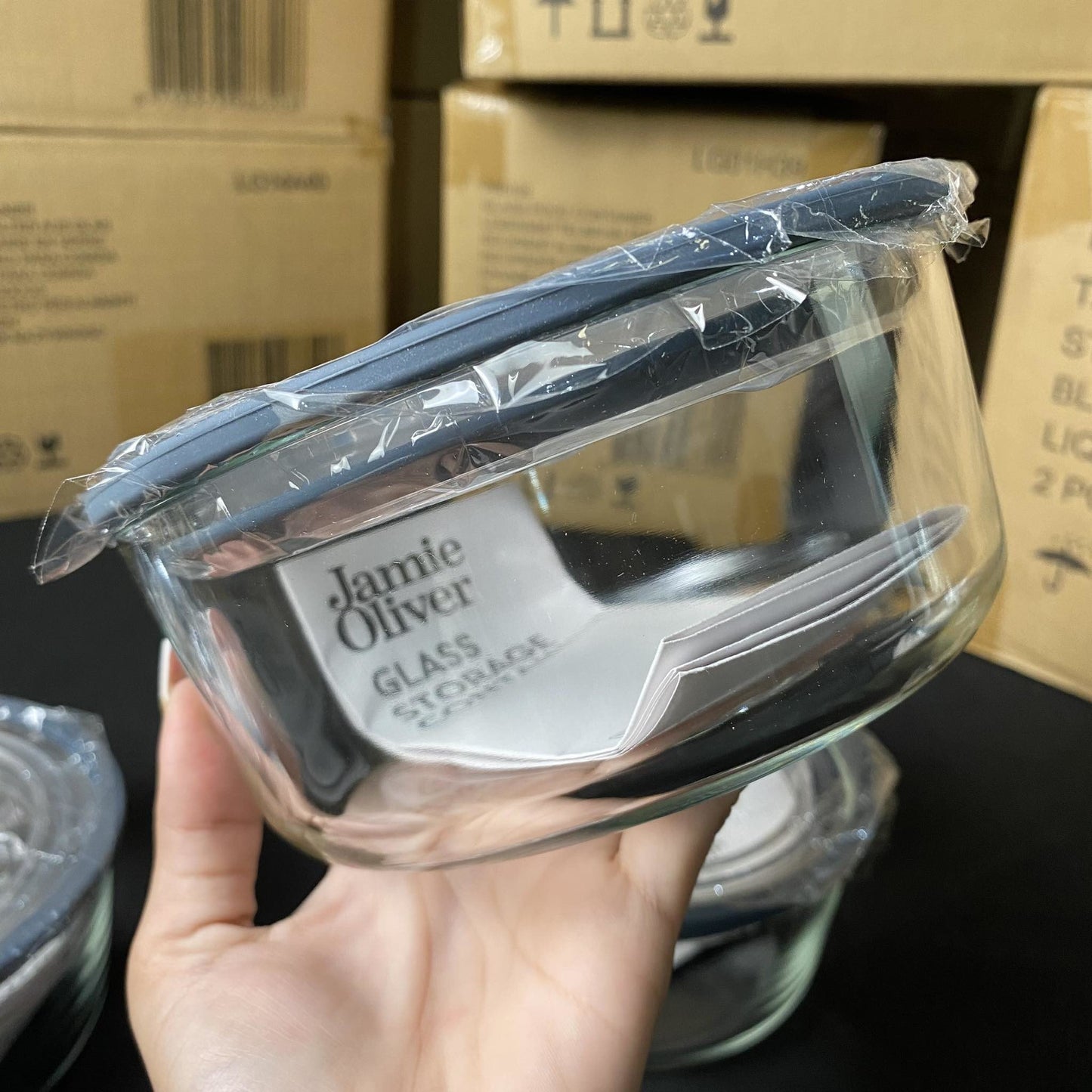 Jamie Oliver Glass Storage Round - 850ml