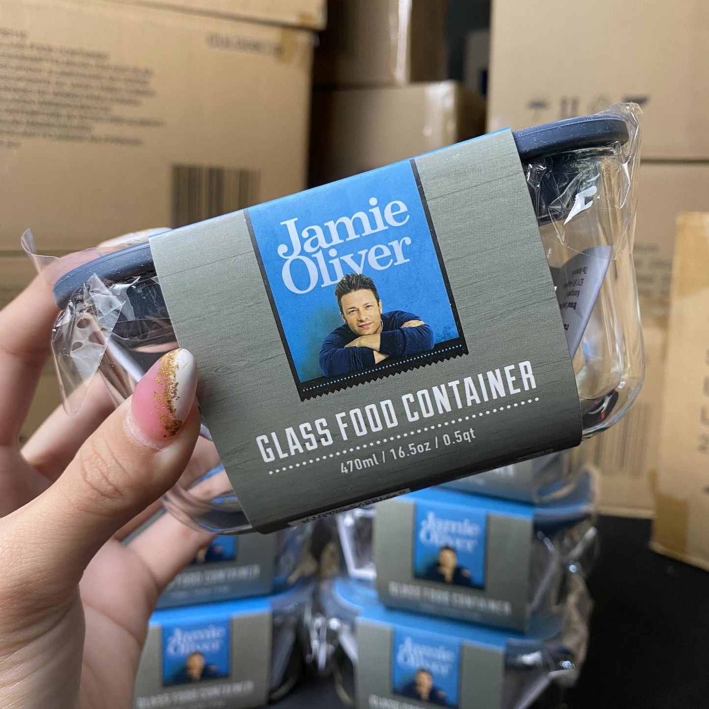 Jamie Oliver Glass Storage Rectangle - 470ml