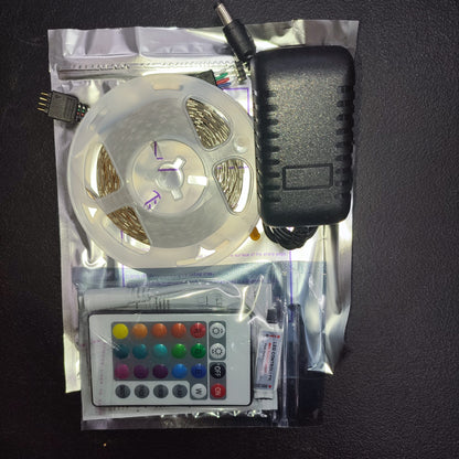 (5ZDYR0)5m - 10m 3528 smd Rgb Led Strip light with Remote Control 12v Power Pl