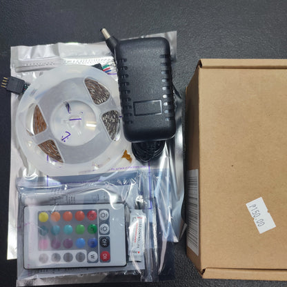 (5ZDYR0)5m - 10m 3528 smd Rgb Led Strip light with Remote Control 12v Power Pl