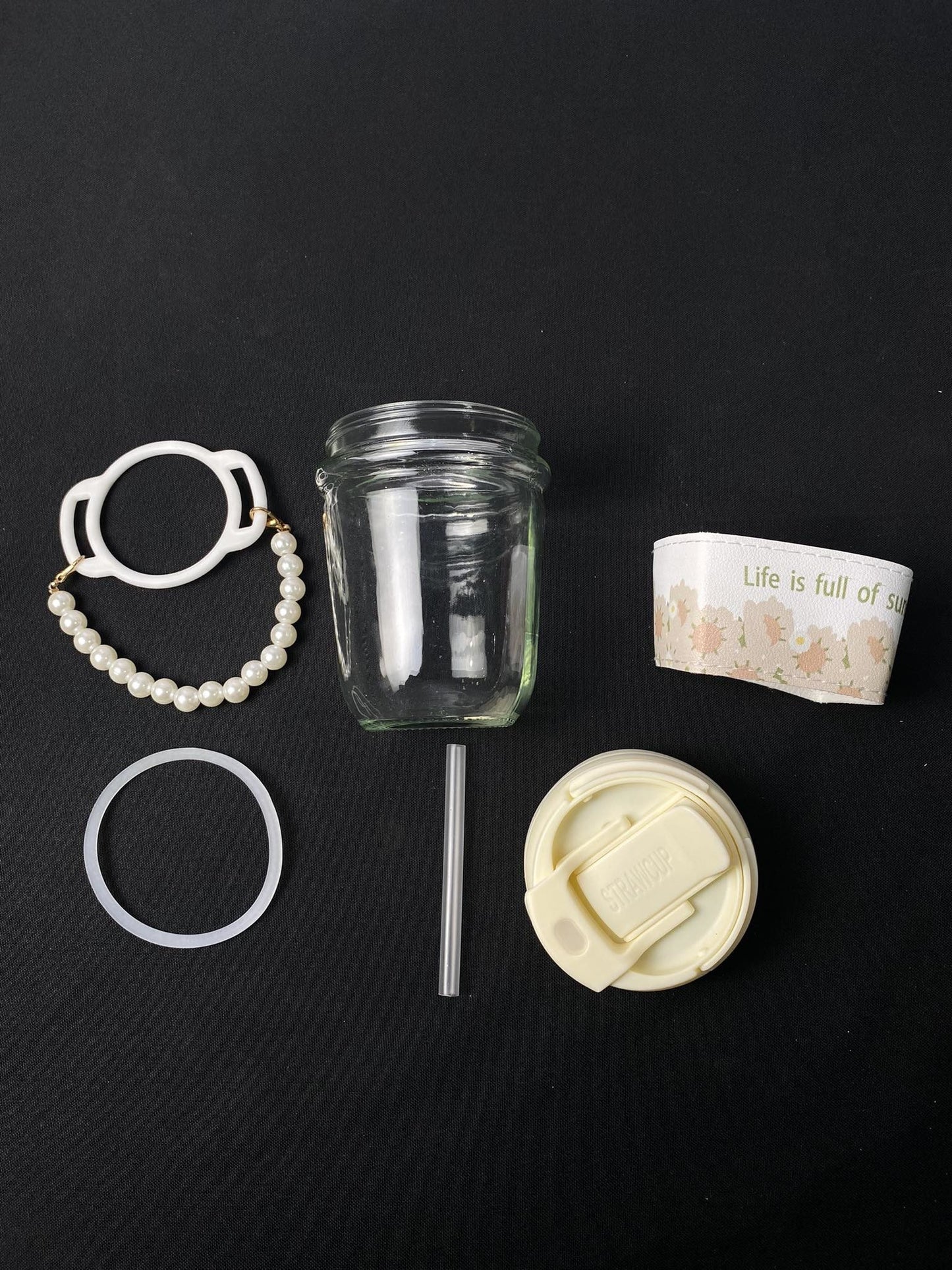 Coffee Mug With Pearl Hand Necklace