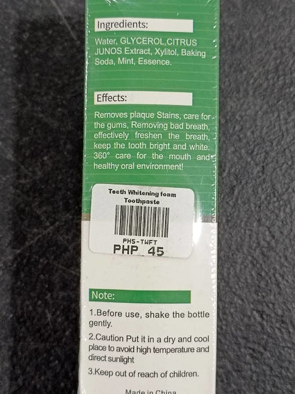 Teeth Whitening foam Toothpaste prevents Yellowing of Teeth Removes plaque Stain