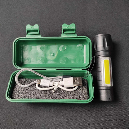 [A2-077] Police Cree Mini LED Flashlight Rechargeable Waterproof USB Charge
