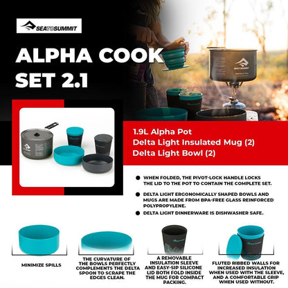 Sea to Summit Alpha Cookset Camping Cookware - International Mall Pull-out
