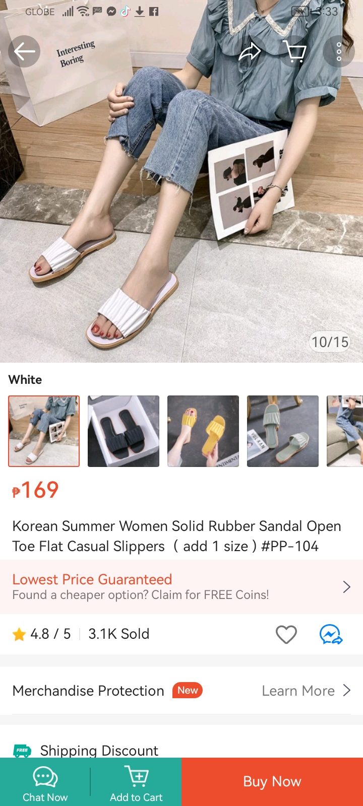 Rubber Summer Women Slippers Open Toe Flat Brown