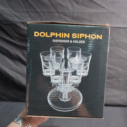 Dolphin Siphon 6 Shot Glass Dispenser & Holder