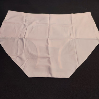 Ice Silk Seamless Mid-waist Underwear (Pink) - XXL