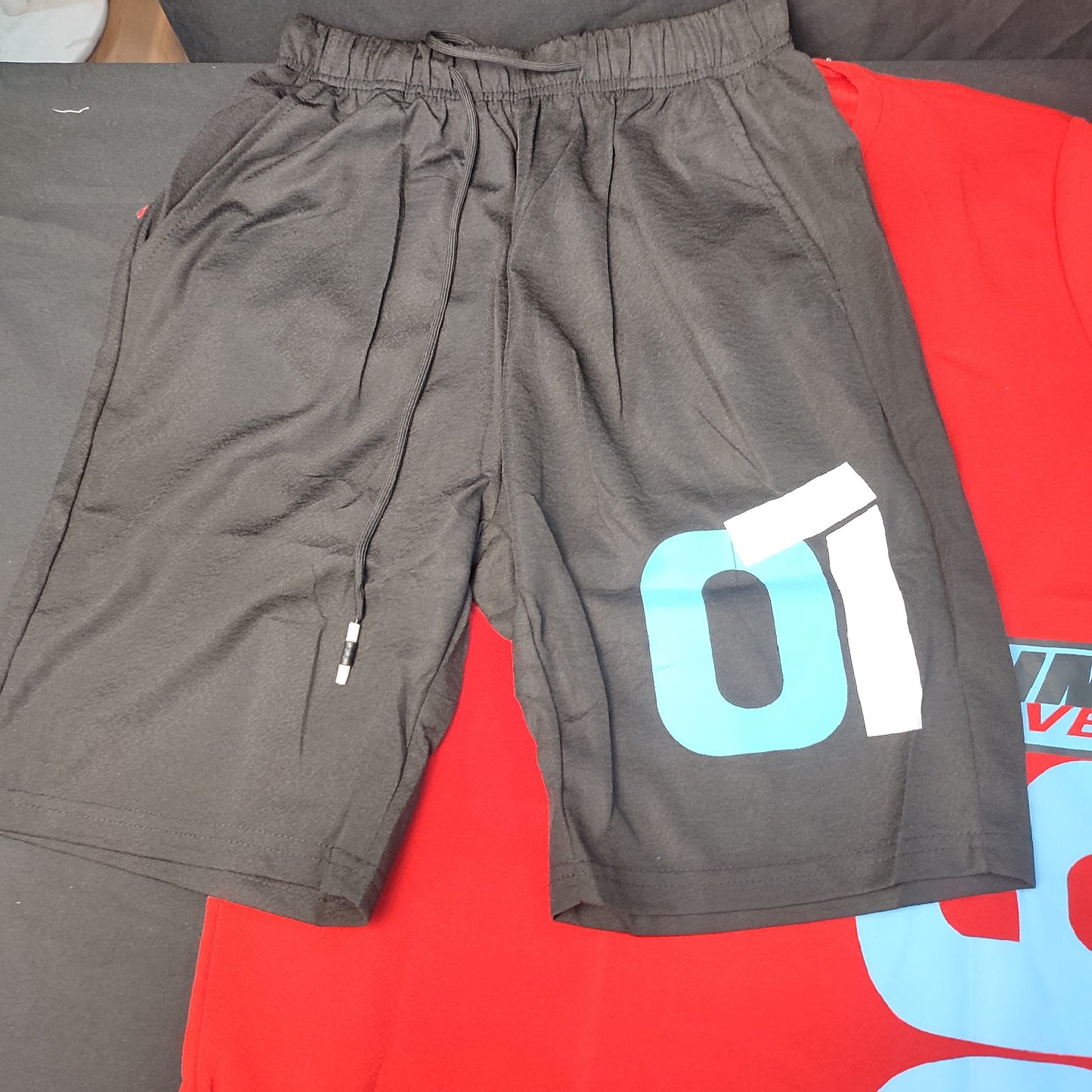 (6WFZN)Men 's Sports Clothes Men' S Sport Sets Vest Shirt Shorts Sets Men 's
