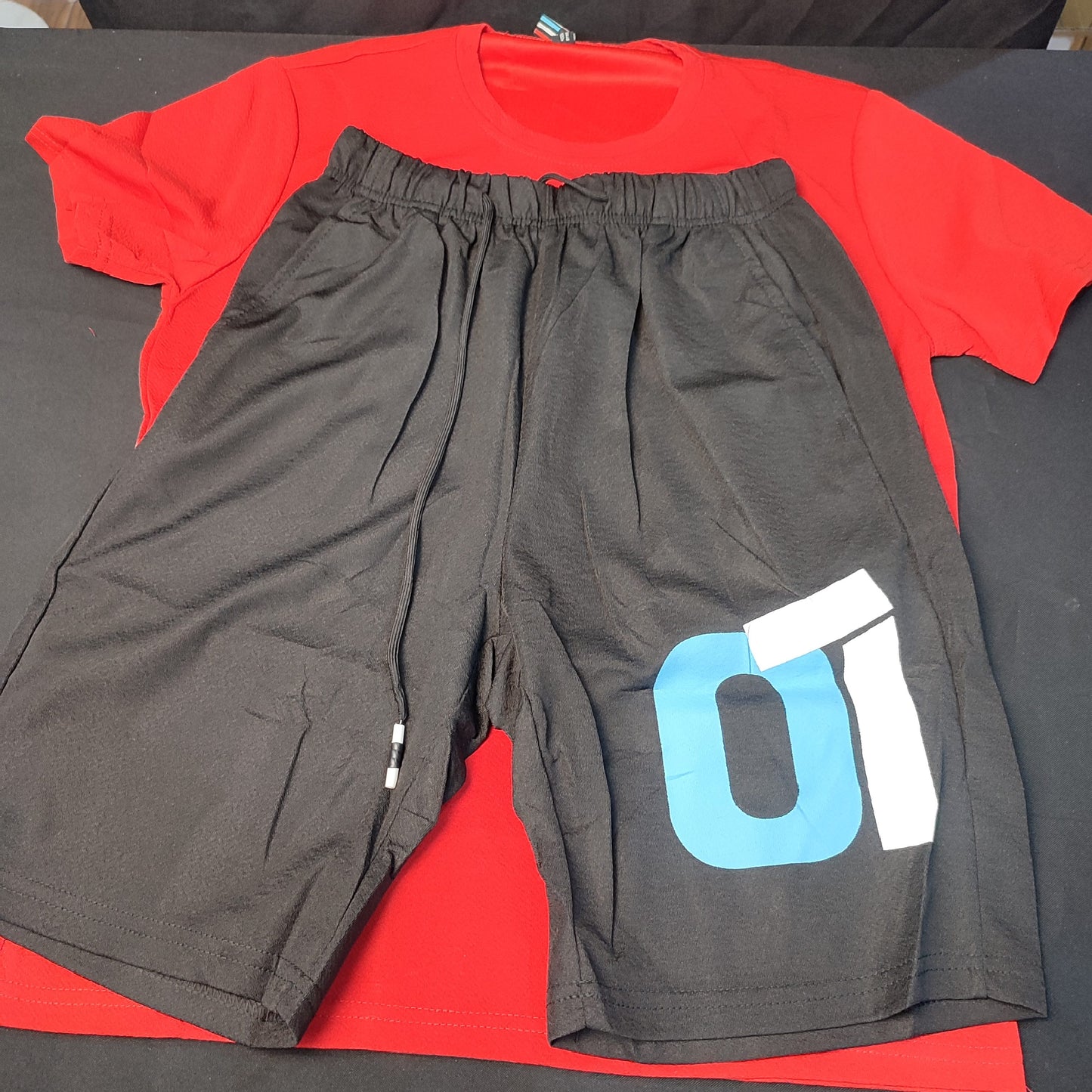 (6WFZN)Men 's Sports Clothes Men' S Sport Sets Vest Shirt Shorts Sets Men 's