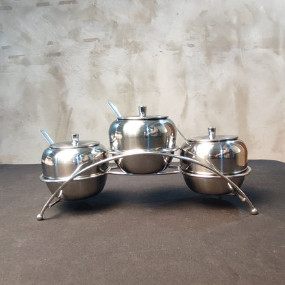 Stainless Steel 3pcs Spice Jar Set
