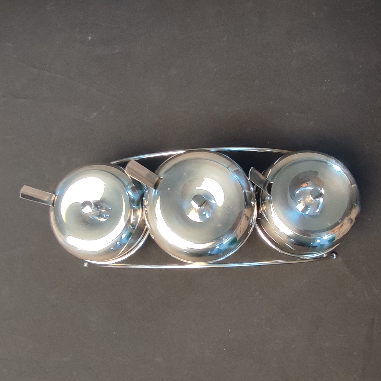 Stainless Steel 3pcs Spice Jar Set