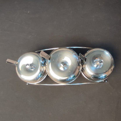 Stainless Steel 3pcs Spice Jar Set
