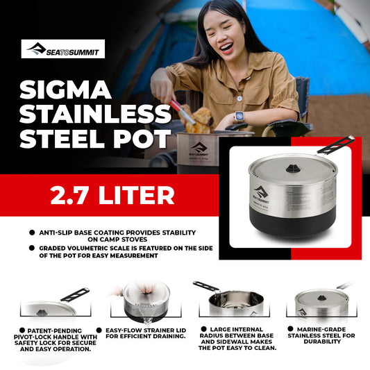 Sea to Summit Sigma Pot Camping Cookware - International Mall Pull-out