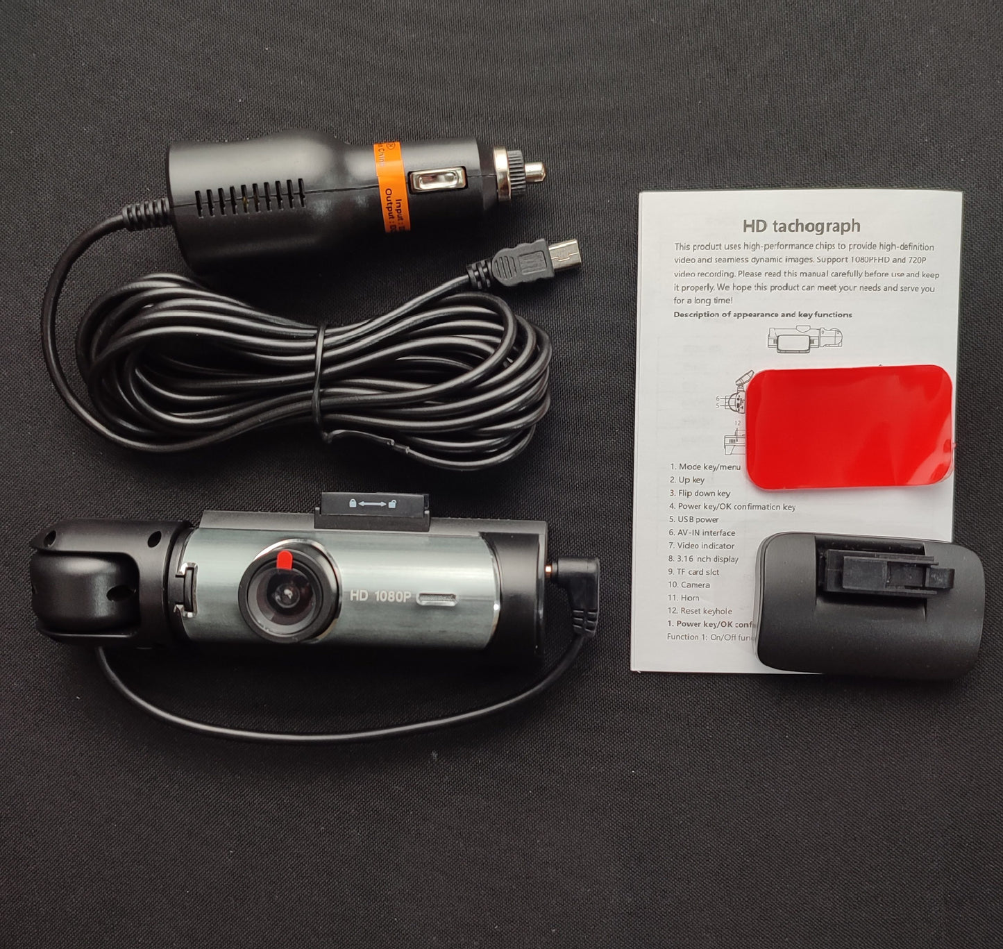 D50 Dash Cam HD 1080P - Black