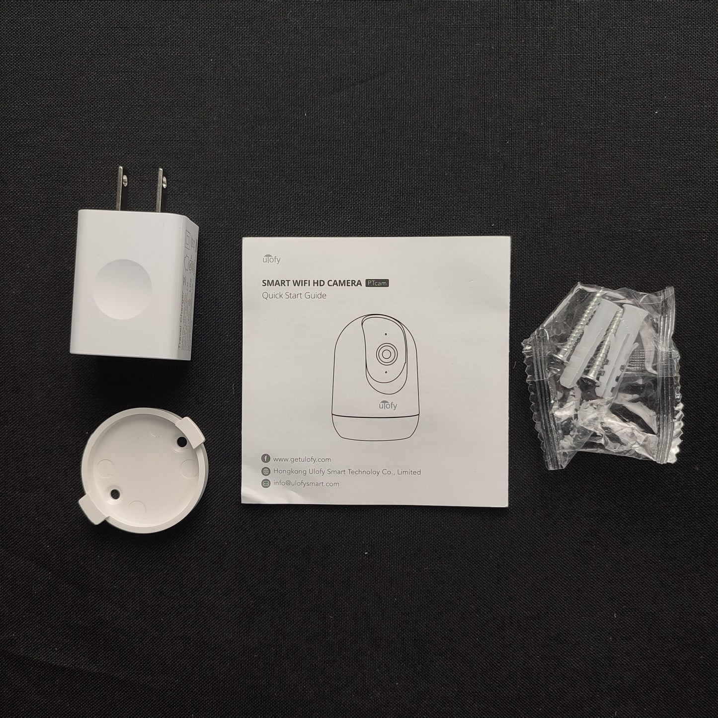 PT-cam ulofy 2k UHD Indoor Pan Tilt Wi-fi Camera- White