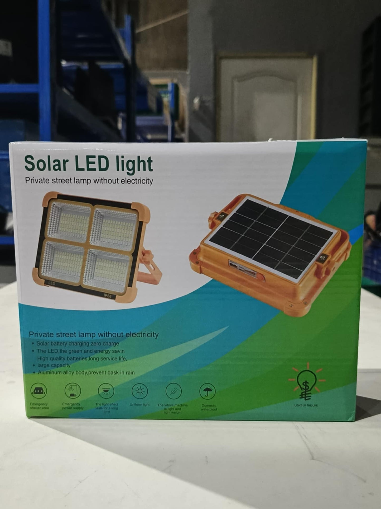 [A1-1264] 1000w Portable Solar Led Light Private Street Lamp without Electricity 12000mAh