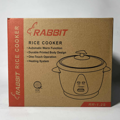 Rabbit Rice Cooker 1.2 liters Red Drum type Glass Lid RR 1.2 S