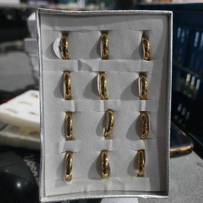 Stainless Steel Plain Gold Ring (Per Piece)
