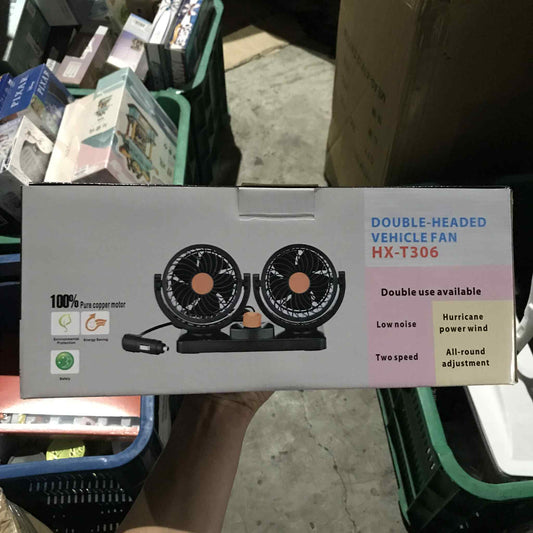 Double-Headed Vehicle Fan Big Airflow Low Noise
