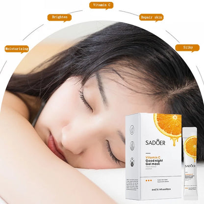 Sadoer Vitamin C Good Night Gel Mask Freshen Orange Essence (4mLx20pcs)