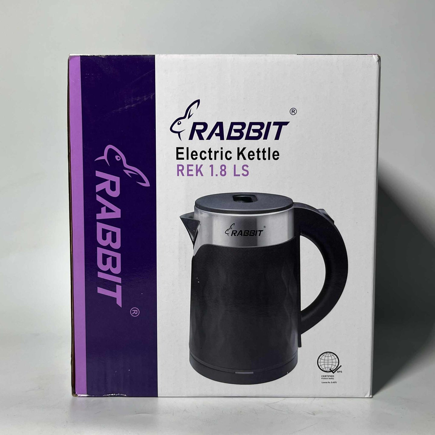 Rabbit Electric Kettle 1.8 liters Stainless and high Quality Plastic REK 1.8L S