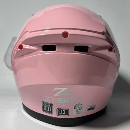 Zebra Dual Visor Full Face Helmet 2024 Alistair (Pink)