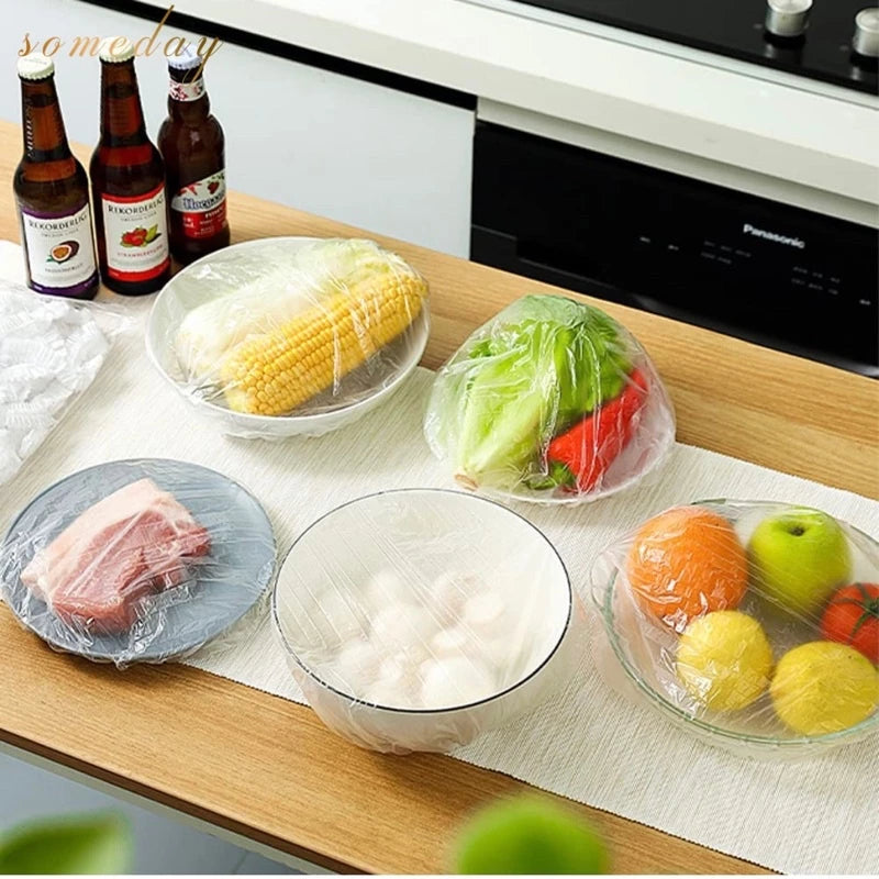 [A1-1474] Disposable Plastic Wrap Food Cover Preservation (100pcs set)