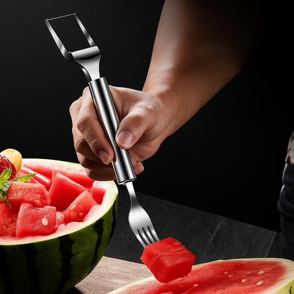 Stainless Steel Watermelon Slicer Fork 2in1