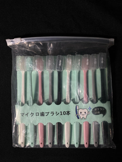 10 in 1 Set Micro Toothbrushes Soft Bristles