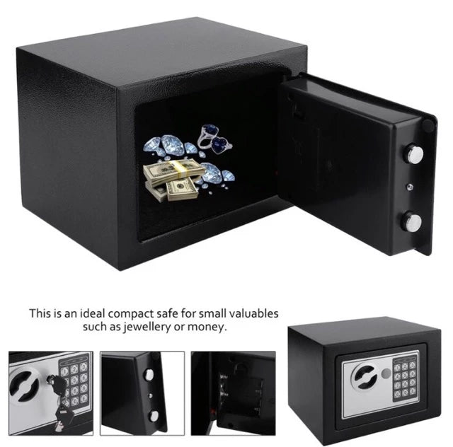 [ZH1162-1] Mini Bolt Storage Safe Box (Black)