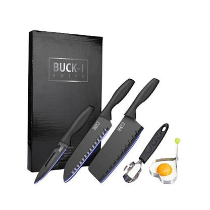 [A1-049] Buck-I Knife Alloy Steel Black Knife 5pcs Set T655
