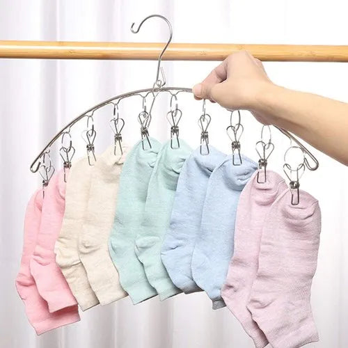 [A1-1449] Stainless Steel Clothes Hanger with 10 Clip