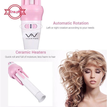 [A1-913] Vivido & Vogua Pink Hair Curler Iron 45W MH-022B
